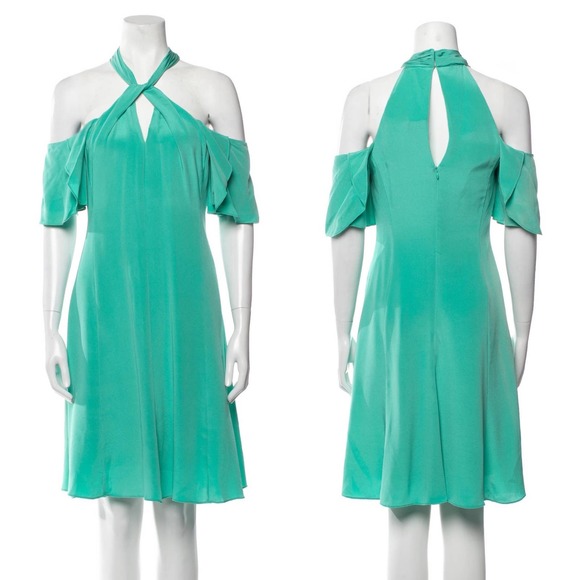 NWT Kobi Halperin Avril Dress Halter Neck Cutout Midi Green Size 2 Retail $595 - Picture 10 of 10
